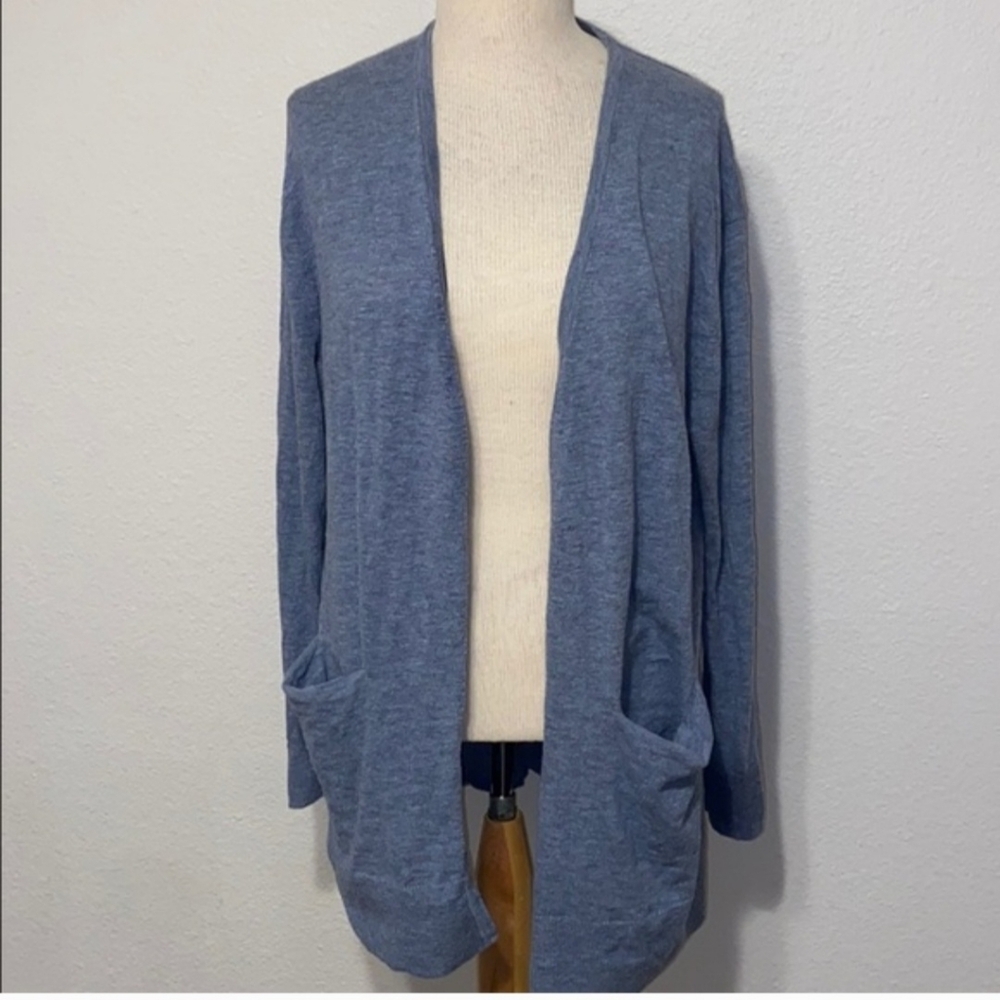 MADEWELL COFFEEHOUSE OPEN CARDIGAN IN BLUE STUDENT XXS - Picture 2 of 6